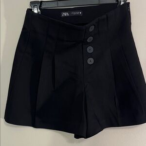 Zara Women's High Waist Black Shorts